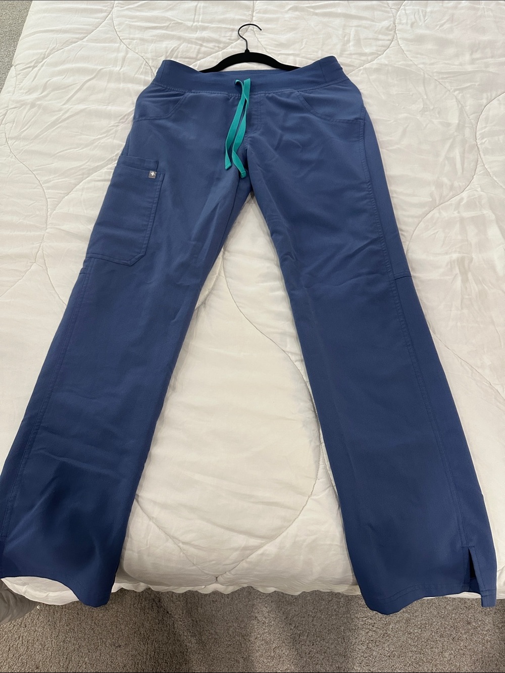 Figs Men’s Navy Pants with Teal Drawstring